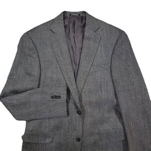 Hart Schaffner Marx Mens 42L Jacket Wool Blazer Sport Coat Herringbone USA